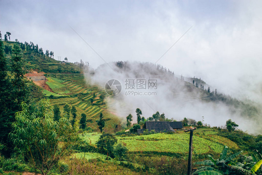 越南北部沙巴地区的美景图片