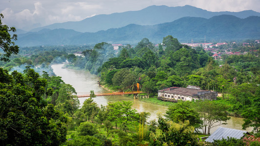 南宋江在老挝文维昂河图片