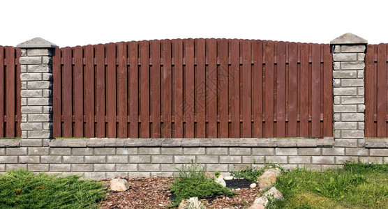 理想的农村围栏碎片由木制棕褐图片