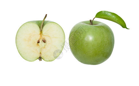 绿苹果横面图片
