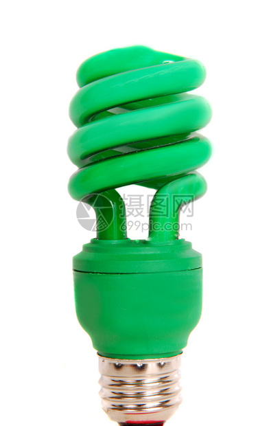 一种节能绿色灯泡的生态概念图片