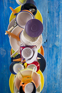 色彩丰富厨房混合附件的演示文稿供图片