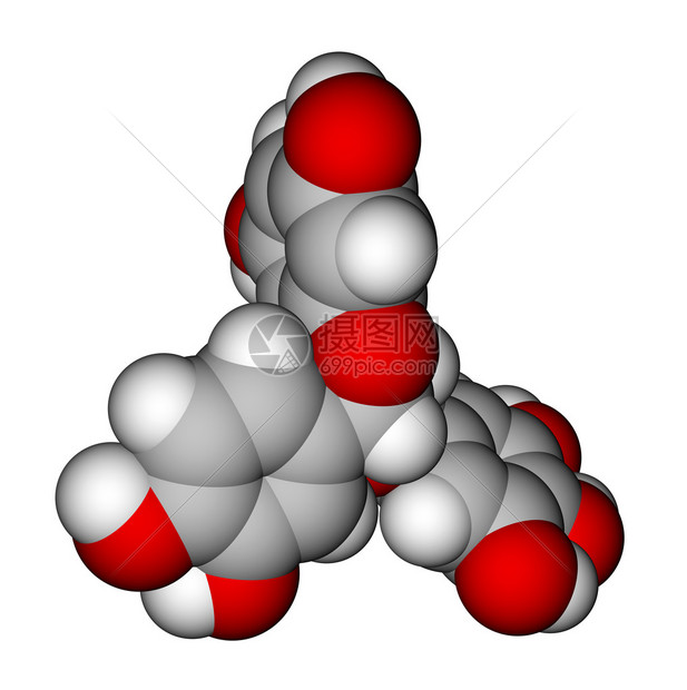 最优化的中子氯胆化物分子模型图片
