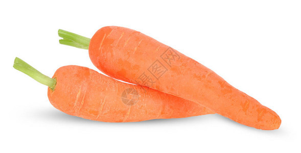 胡萝卜在白色和剪切图片
