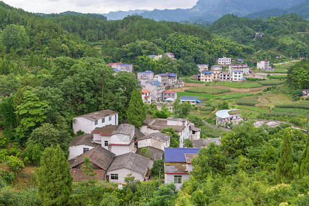 湖南省张家界山区村落景观图片
