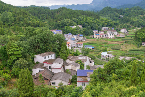 湖南省张家界山区村落景观图片