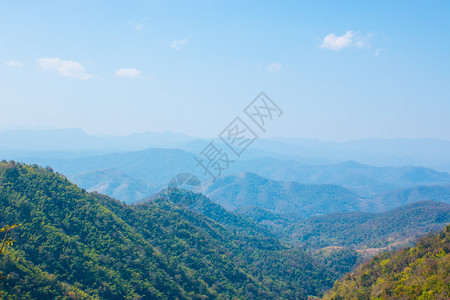 美丽的山地景观在泰国清迈清迈图片