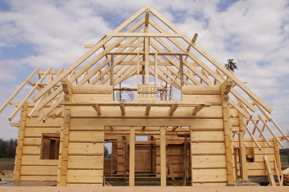 生态木制房屋建图片