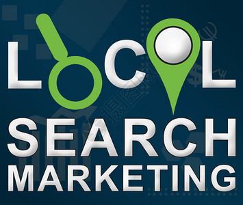 具有相关要素和业务背景的当地市场营销搜索文本单图片