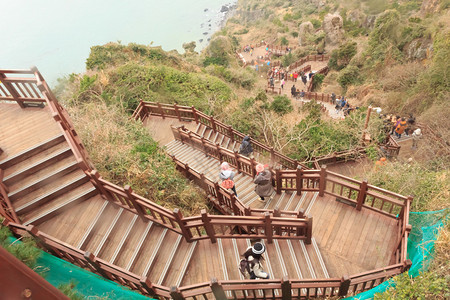 楼梯火山岛济州岛韩国图片