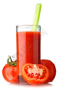 新鲜的芹菜番茄汁图片