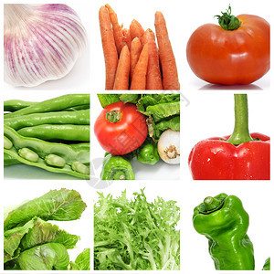 九张不同蔬菜的九张图片