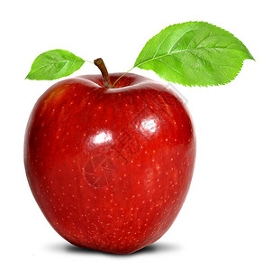 红苹果上白色孤立图片