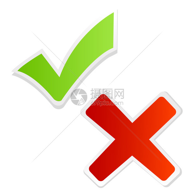 在孤立上显示绿勾标记和图片素材-正版创意图片503290268-摄图网