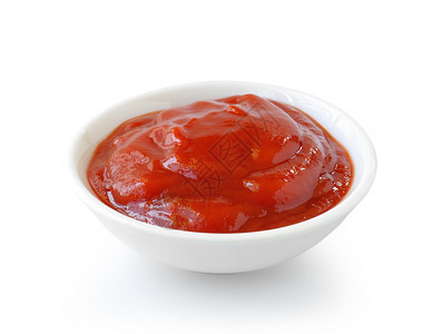 孤立在白色上的番茄酱图片