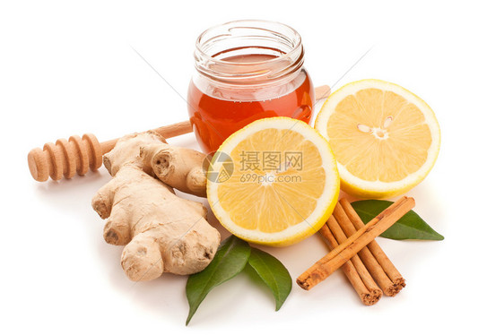 蜂蜜肉桂姜汁和柠图片