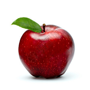 成熟的红苹果白图片