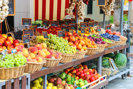意大利城市场的水果摊图片