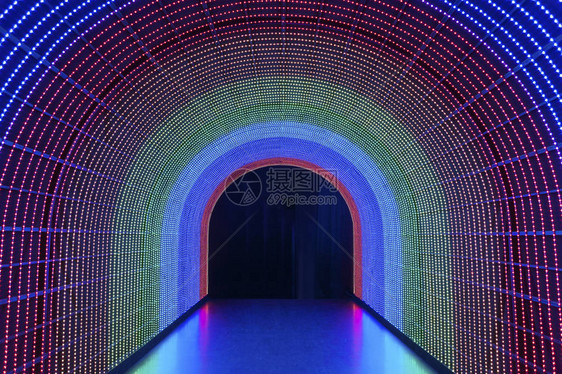 彩虹LED灯隧道图片