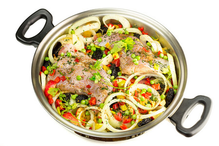 健康食品未经烹煮的饮食肉兔和各种蔬菜图片