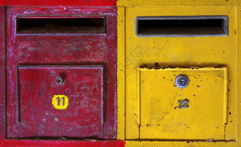 色彩多的旧信箱和图片