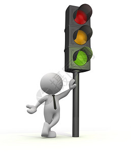 卡通红绿灯素材图片