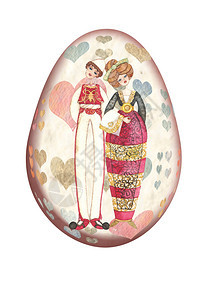 复活节穿传统服饰的彩蛋图片