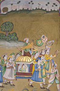 印度拉贾斯坦邦首府斋浦尔传统印图片