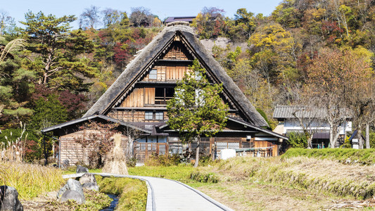 白川高山古老村庄图片