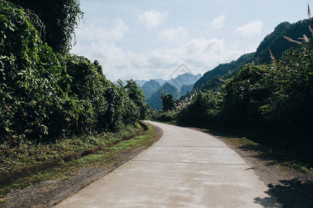 越南PhongNhaKeBang公园美丽的山丘图片
