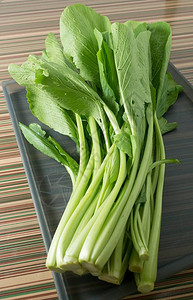 蔬菜新鲜奥干菜卷心菜PokChoiBokChoy或灰色图片
