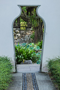 一个中式花园图片