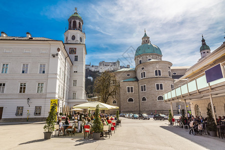 位于奥地利萨尔茨堡的莫扎特广场Salzburg图片