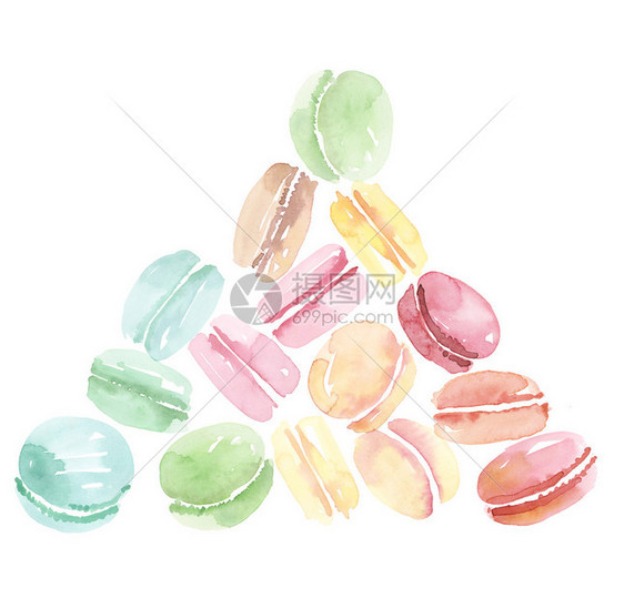 各种彩色的马卡龙糖蛋糕图片