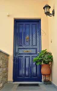 蓝色门背景图片