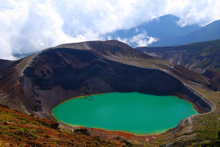 藏王山和火山口湖宫城日本图片