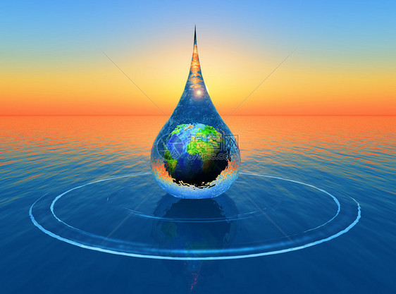 一滴水与地球图片