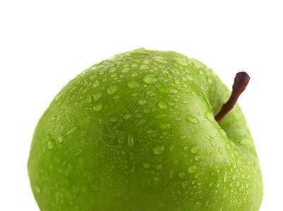 有水滴的绿苹果非图片