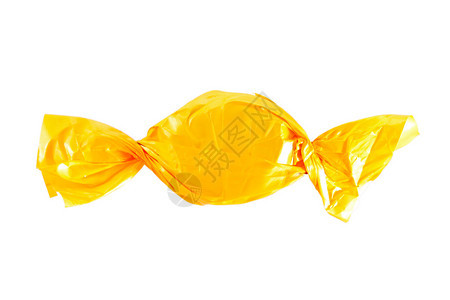 黄色的糖果白色的包装纸图片