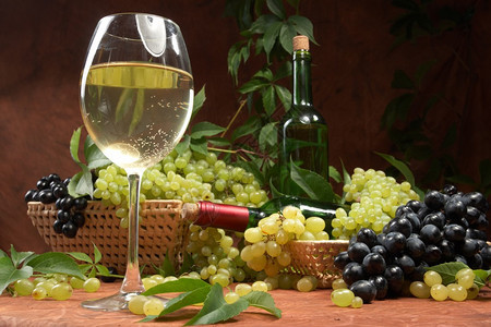 白干葡萄酒新鲜的葡萄串图片