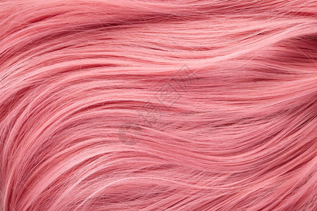 粉红色头发的特写视图图片