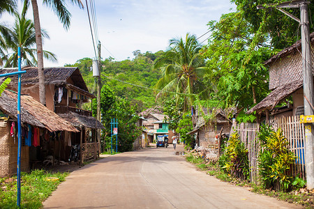菲律宾传统村庄和道路图片
