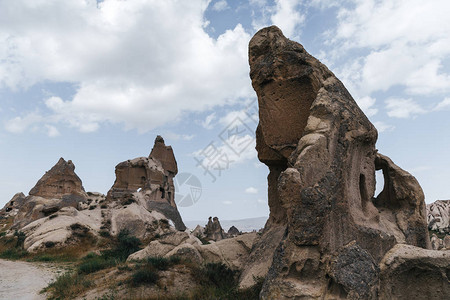 Goreme公园Cappadocia火鸡的怪异岩图片