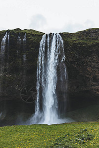 冰岛高地Seljalandsfos瀑图片