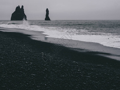 冰岛维克黑沙图片