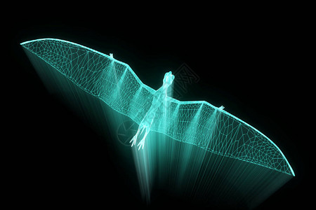 全息无线框架样式中的恐龙Pter图片