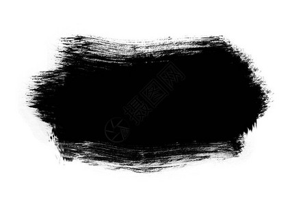 墨迹黑色图形颜色黑补丁刷针效果插画