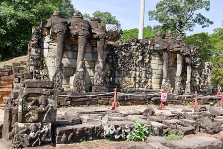 柬埔寨暹粒吴哥城的大象露台图片