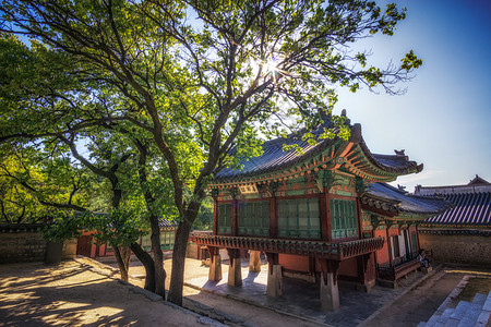 韩国南部汉城的昌德奥克冈宫具有丰富多图片