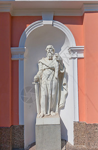 俄罗斯圣彼得堡神圣十字Cossack大教堂敬拜的钟塔1812年1月18日传图片